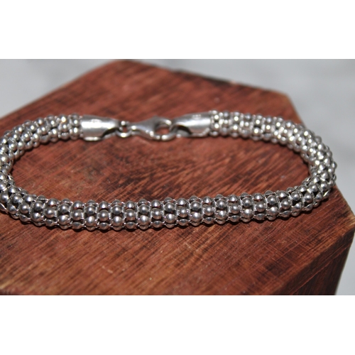 313 - Silver Stamped 925 Bracelet