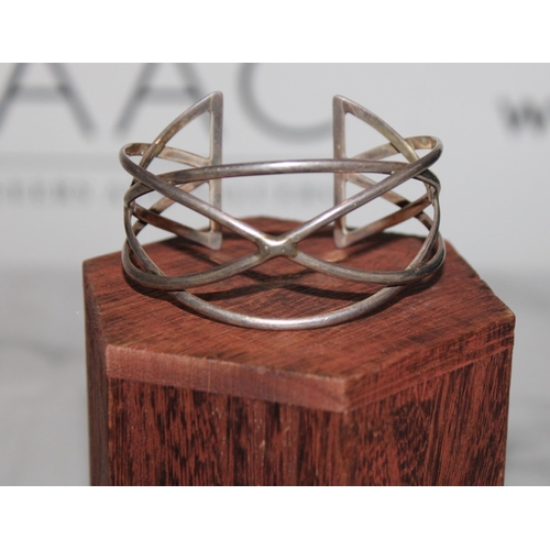 314 - Silver Stamped 925 Bangle