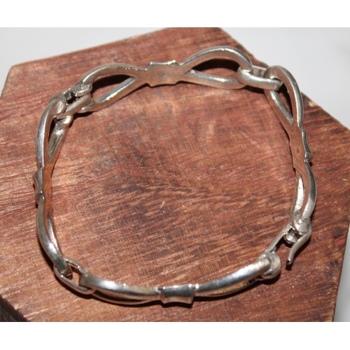 318 - Silver Stamped Bracelet