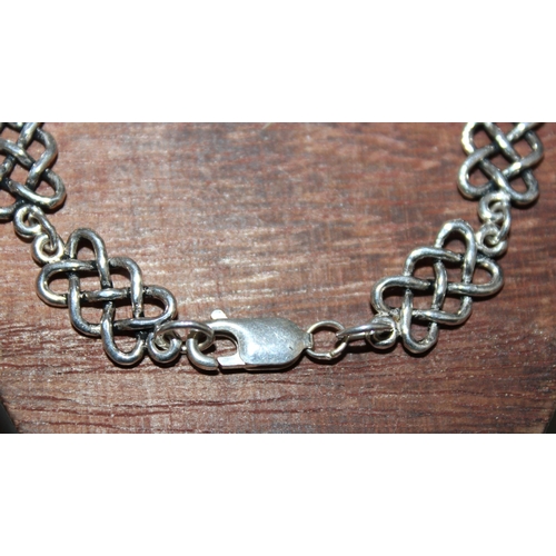 319 - Silver Stamped 925 Bracelet