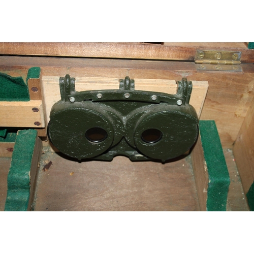 181 - Ross of London Monocular Gun Sight Mounted on Tripod . Comes with original Ross of London Wooden cas... 