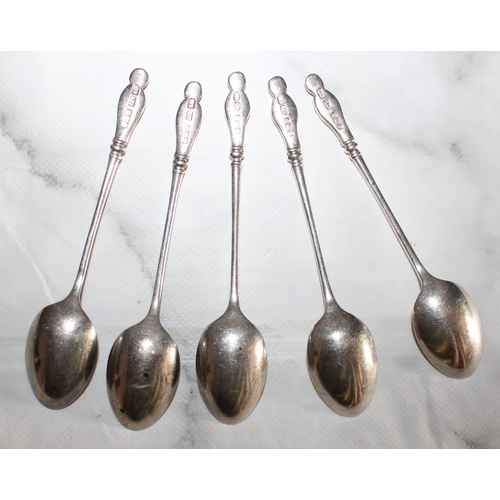 344 - Five Silver Hallmarked Spoons