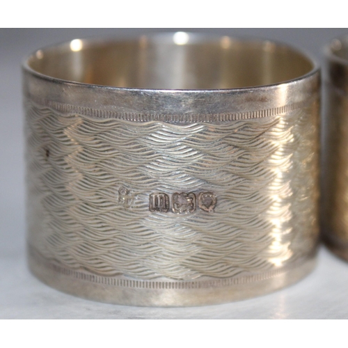 345 - Two Silver Hallmarked Napkin Rings (Initialed M)