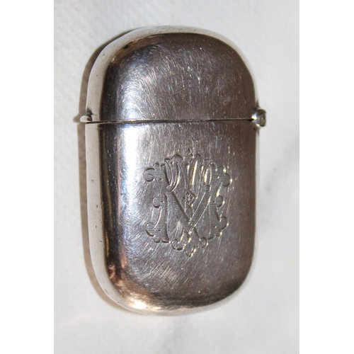 346 - Silver Hallmarked Match Stick Holder (Initialed M)
Length-5cm