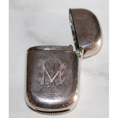 346 - Silver Hallmarked Match Stick Holder (Initialed M)
Length-5cm