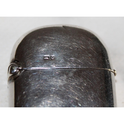 346 - Silver Hallmarked Match Stick Holder (Initialed M)
Length-5cm