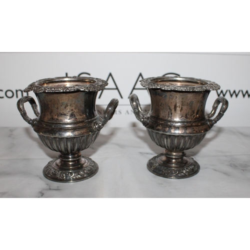 350 - Two Walker & Hall Sheffield England Urns (Initialed M)
Height-11cm