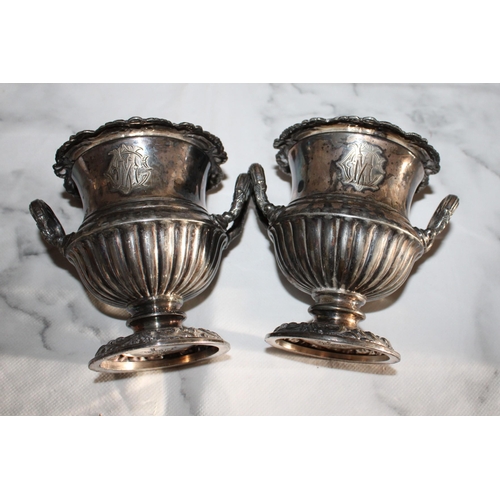 350 - Two Walker & Hall Sheffield England Urns (Initialed M)
Height-11cm