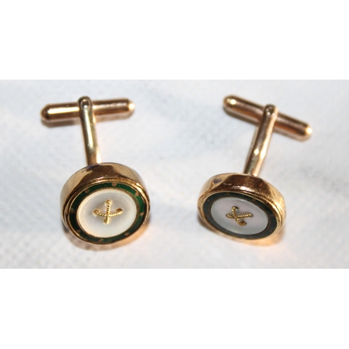 394 - Hallmarked 375 9ct Gold Cufflinks