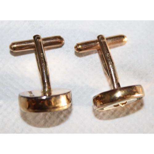 394 - Hallmarked 375 9ct Gold Cufflinks