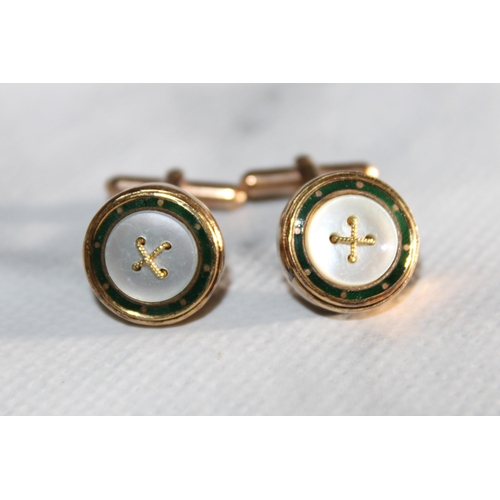 394 - Hallmarked 375 9ct Gold Cufflinks