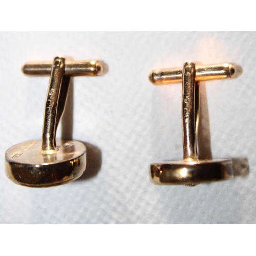 394 - Hallmarked 375 9ct Gold Cufflinks