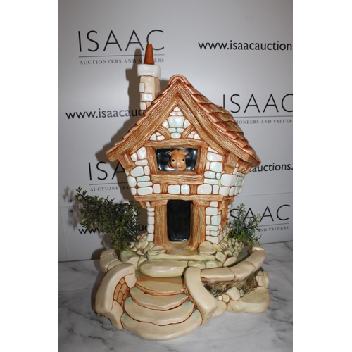 35 - Collectable PenDelFin Large House and Base - Trees and Chimney