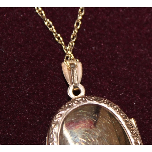 404 - Gold Stamped 9k 375 Necklace & Locket In Box Weight-3.91g
Length-18in