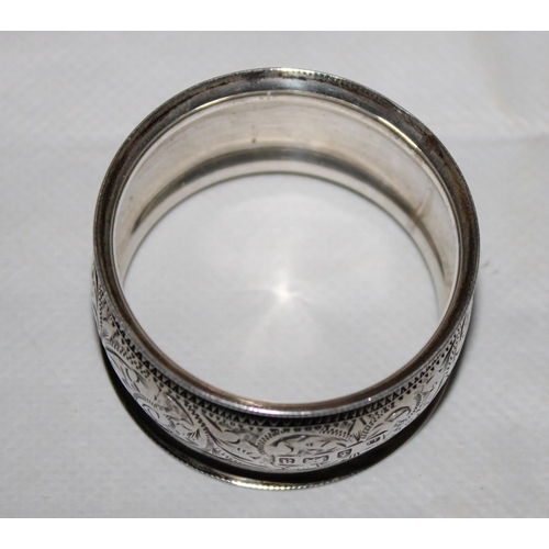 360 - Silver Hallmarked Boxed Napkin Ring