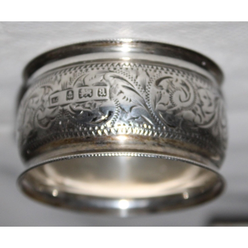 360 - Silver Hallmarked Boxed Napkin Ring