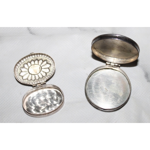 362 - Two Silver Hallmarked Pill Pots