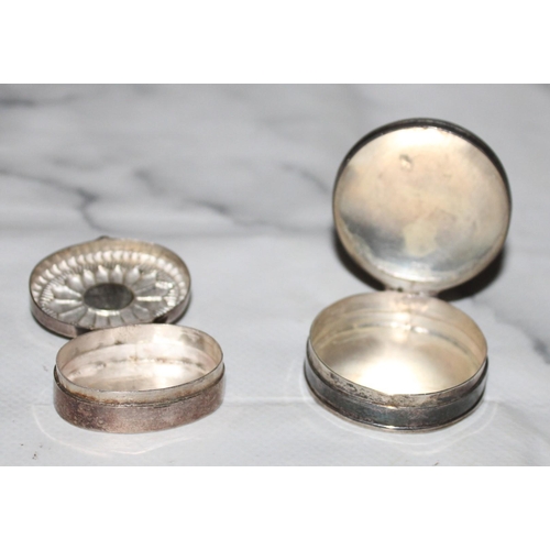 362 - Two Silver Hallmarked Pill Pots