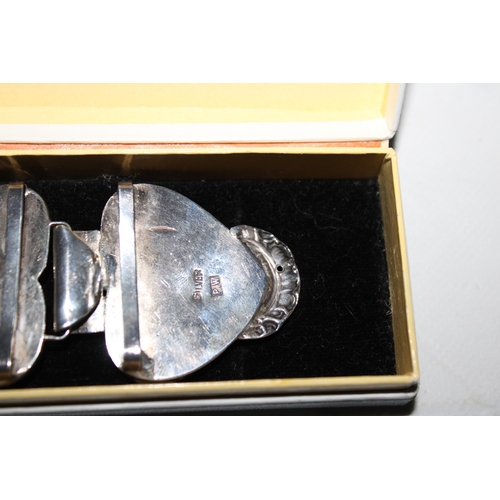 371 - Silver Hallmarked Shell Buckle In Box