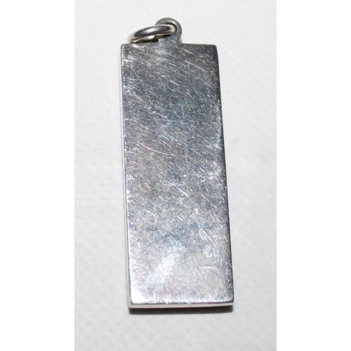 374 - 1 oz Silver Ingot 1977 Pendant