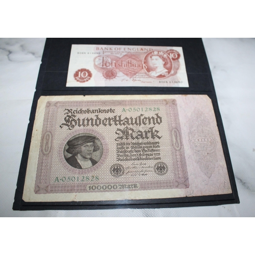 438 - Two Currency Notes( 10 Shilling and German Mark Notes)