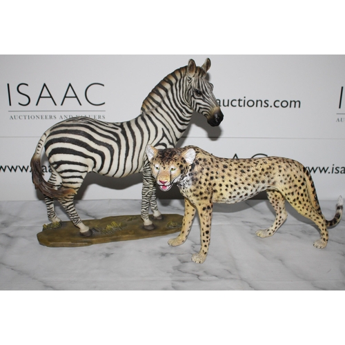 49 - Two Large Animals Zebra & Cheetah
Tallest-33.5cm