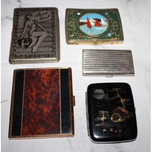 579 - Five Vintage Cigarette Cases