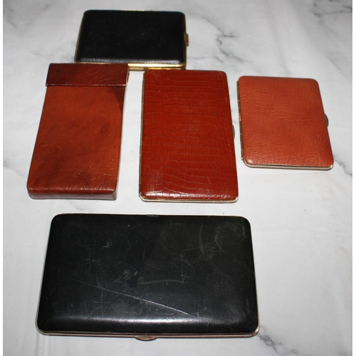 582 - Five Vintage Cigaraette Cases