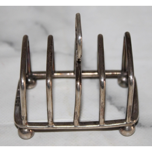 376 - Silver Hallmarked Toast Rack