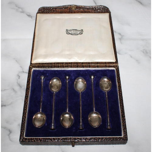 378 - Silver Hallmarked Coffee Spoons in Box