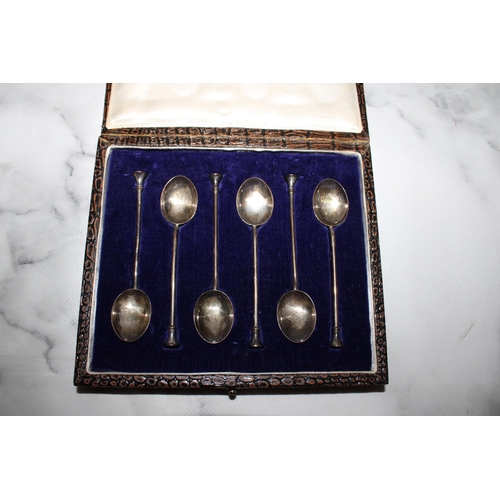 378 - Silver Hallmarked Coffee Spoons in Box