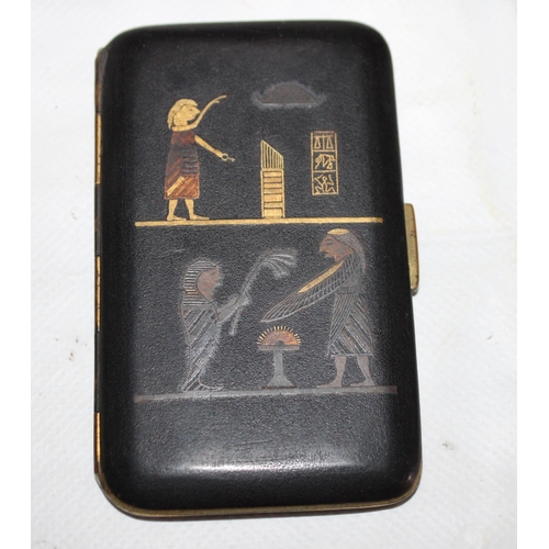 384 - Cigar Case Marked 24K Gold ( Inlay on Front)