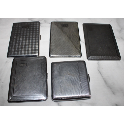 386 - Five Vintage Cigarette Cases