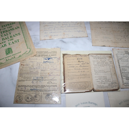 177 - Collection of Military Paperwork relating to 22696 William Garrard RFA