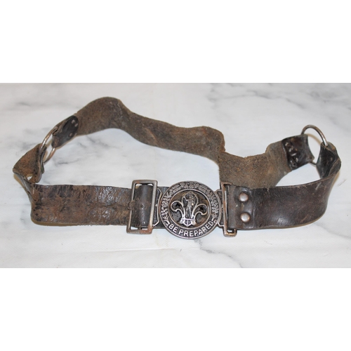 66 - Collectable Vintage Boy Scouts Belt And Buckle