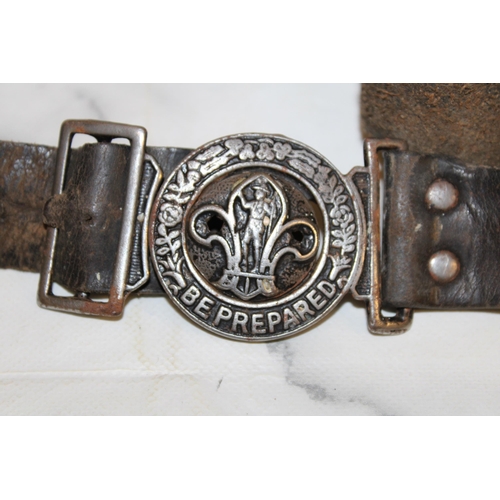 66 - Collectable Vintage Boy Scouts Belt And Buckle