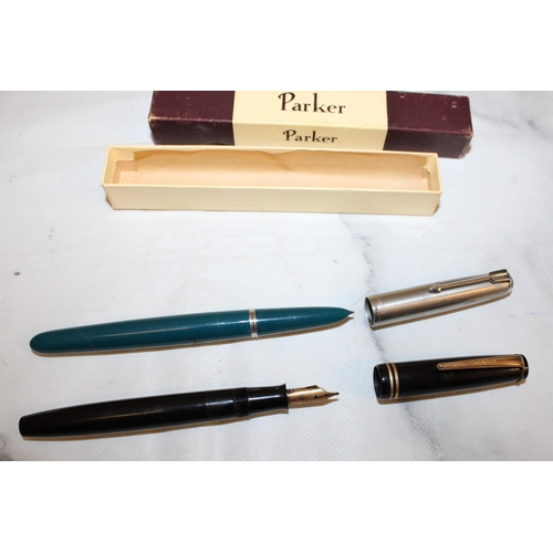 9 - Boxed Parker 14k Nib Fountain Pen & Parker Pen Unboxed
Untested