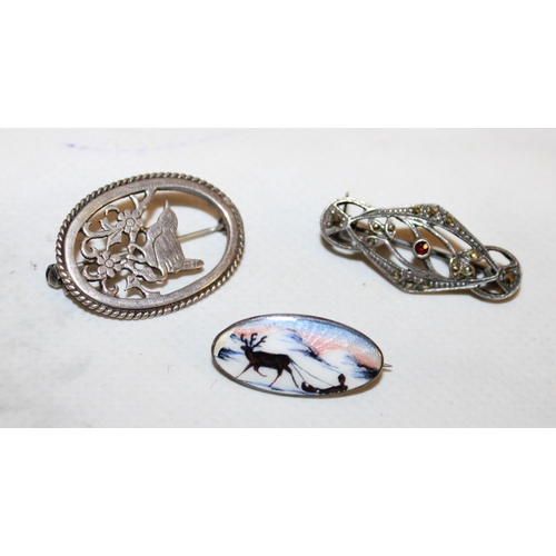 479 - Three Silver Brooches