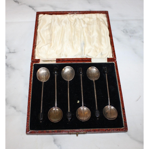 483 - Silver Hallmarked Coffee Spoons in Box