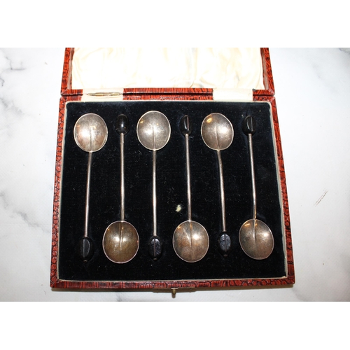 483 - Silver Hallmarked Coffee Spoons in Box