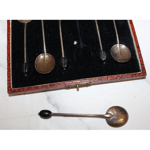 483 - Silver Hallmarked Coffee Spoons in Box