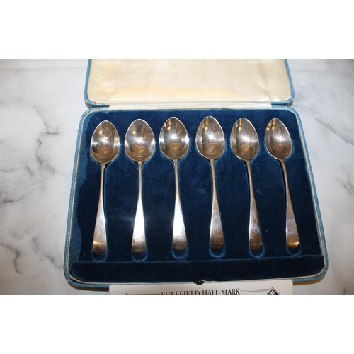 484 - Silver Hallmarked Tea Spoons in Box