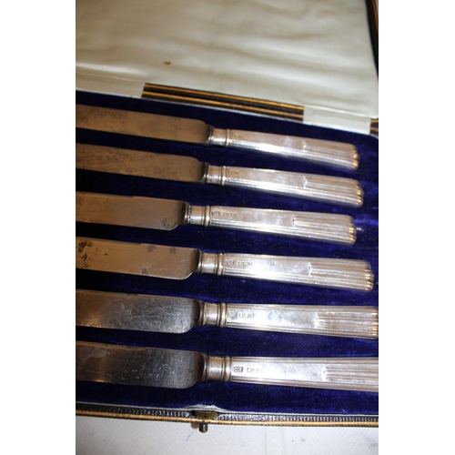 488 - Silver Handled Boxed Knife Set