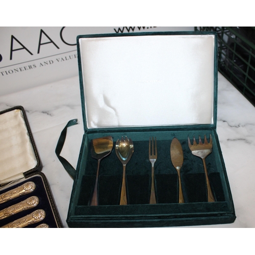 489 - Three Boxes of Silver Plated Cutlery