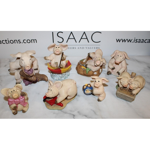 79 - Quantity of David Corbridge Ceramic Pig Ornaments