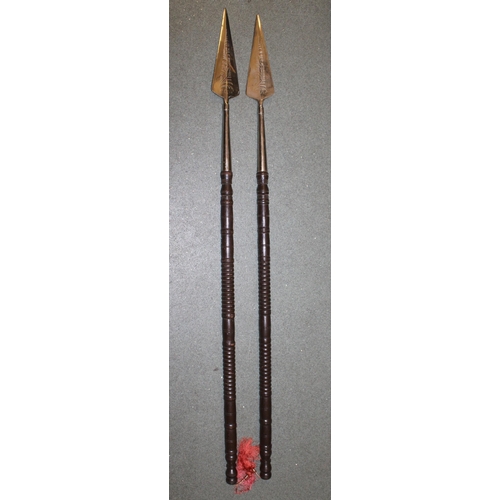 102 - Pair of Ceremonial Spears - Measure 118cm Long

Collection Only
All Proceeds Go To Charity