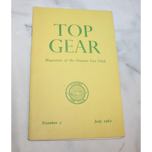 22 - Motor Club Items Inc-
Top Gear Magazine Of The Gaynes Car Club 1962
Thurrock Motor Club News Letter
... 