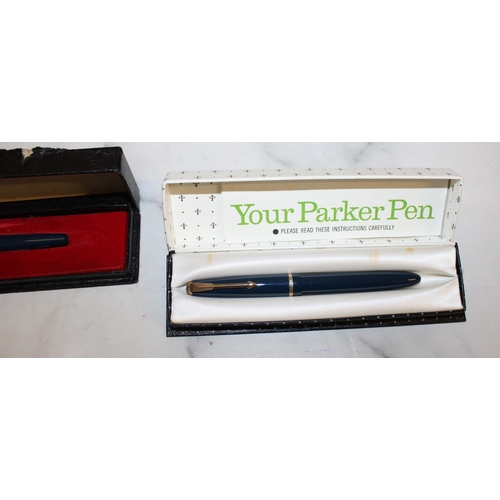 16 - Two Parker Fountain Pens In Boxes
One 14k Nib
Untested