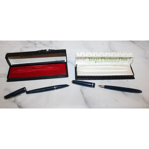 16 - Two Parker Fountain Pens In Boxes
One 14k Nib
Untested