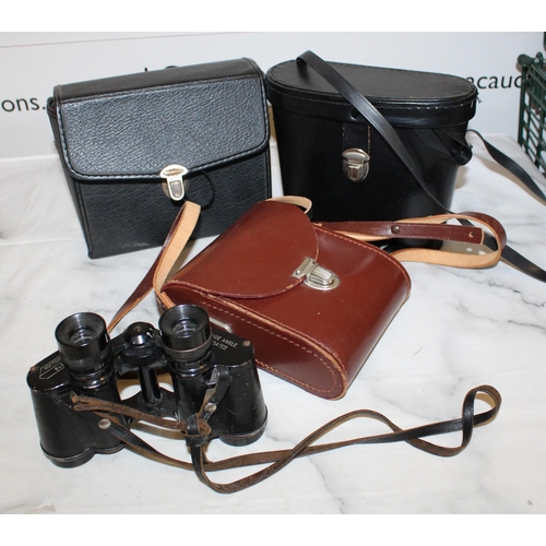 108 - Four Binoculars (3 In Cases) Untested